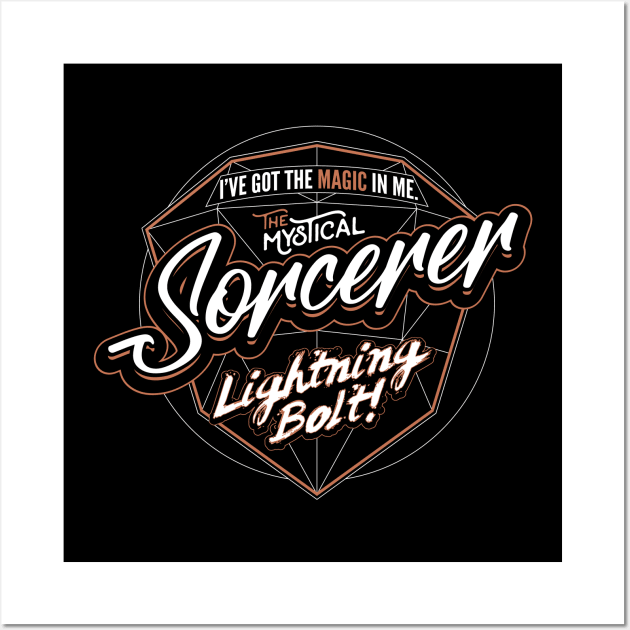 SORCERER Fantasy RPG GM Dungeon Game Master DM boardgame tee Wall Art by Natural 20 Shirts